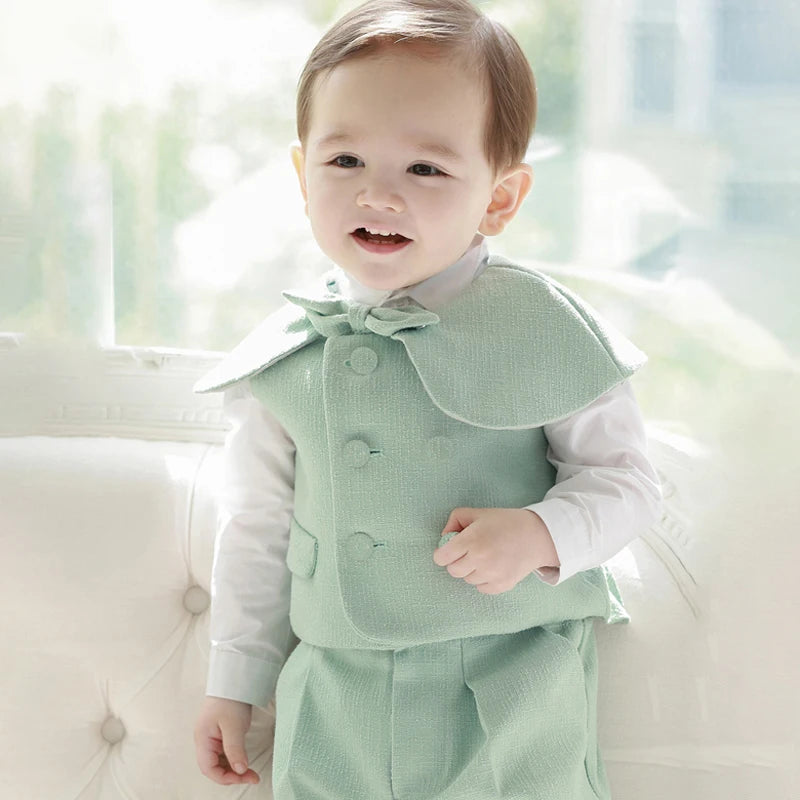 Spring Kids Gentleman Suit, Baby Boy & Girl Festival Birthday Party Clothing Set