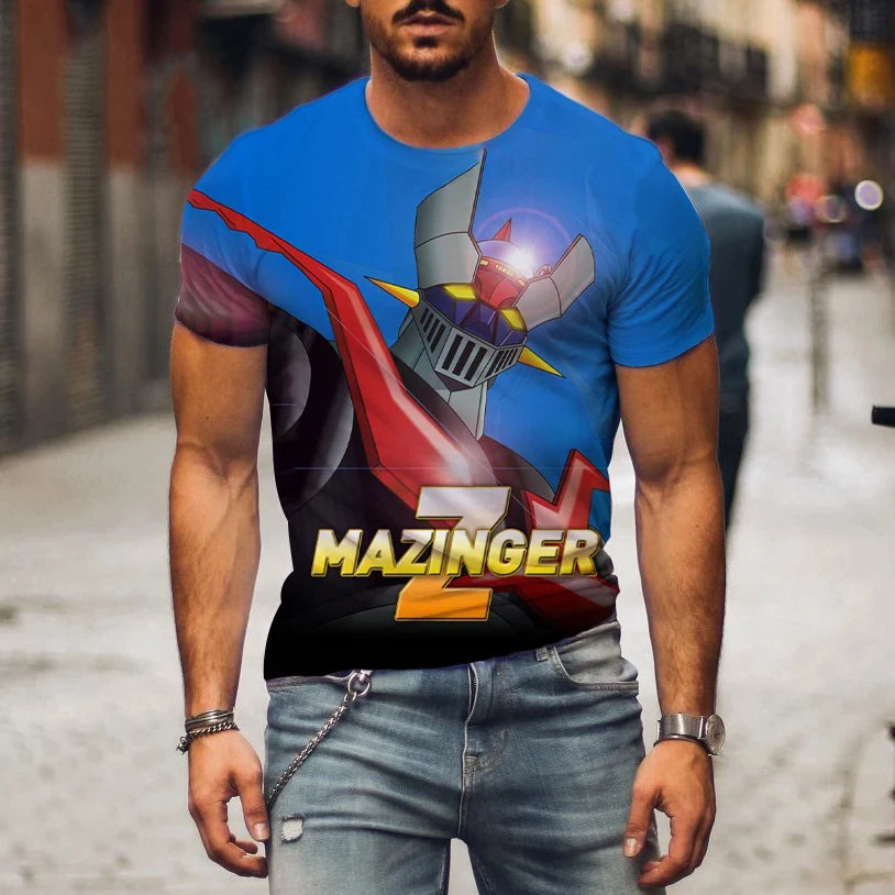 Hot Sale 3D Robot Print T-Shirt | Anime Streetwear Tee