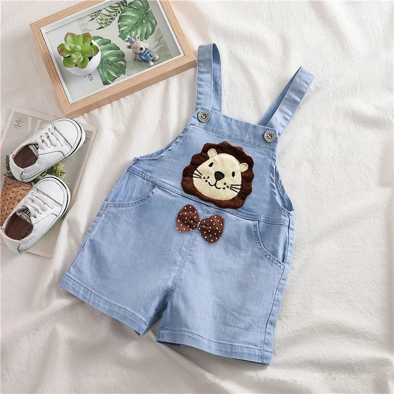 Summer Kids Denim Jumper Pants – Boys & Girls Overalls, Baby Playsuit
