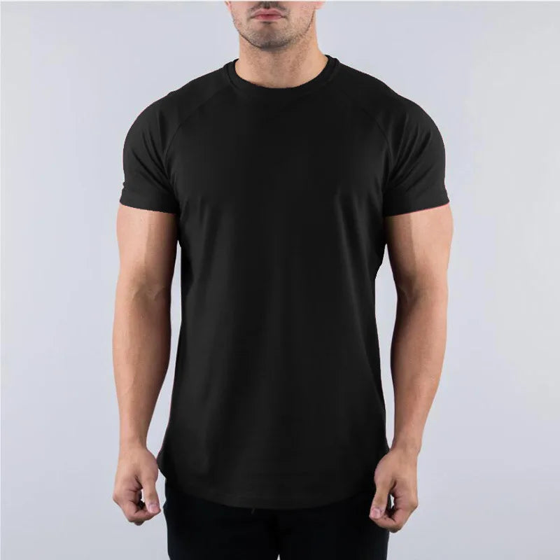Muscle Fitness T-Shirt Summer Athleisure Gym Workout Tee for Men
