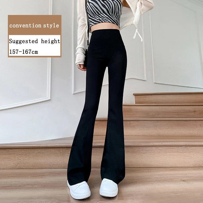 Women’s High Waist Flare Pants, Slim Fit, Butt Lift Elastic Leggings