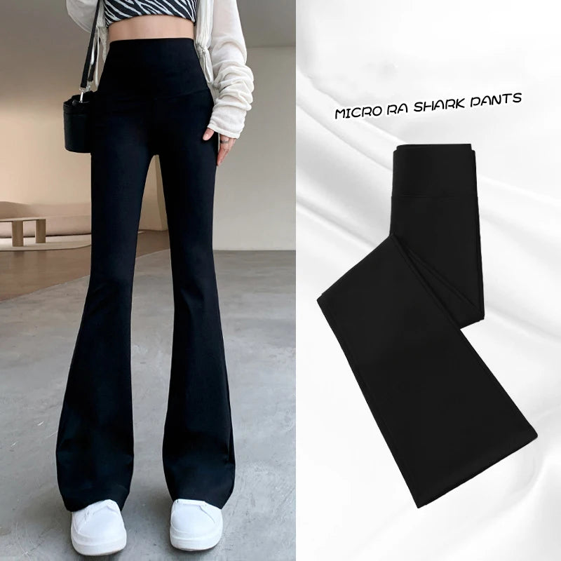 Women’s High Waist Flare Pants, Slim Fit, Butt Lift Elastic Leggings