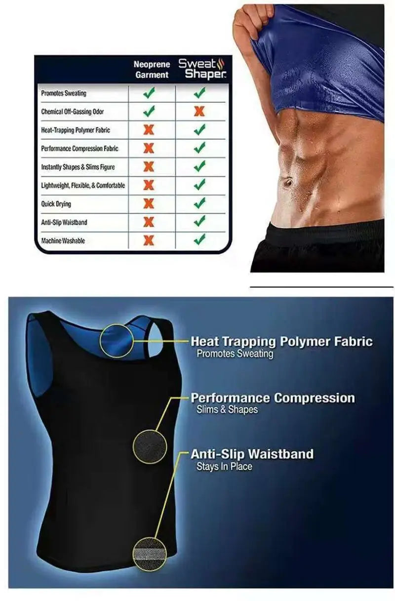Sauna Sweat Suit Vest | Weight Loss Workout Shirt for Men & Women