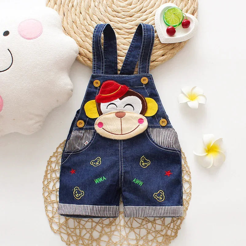 Summer Kids Denim Jumper Pants – Boys & Girls Overalls, Baby Playsuit