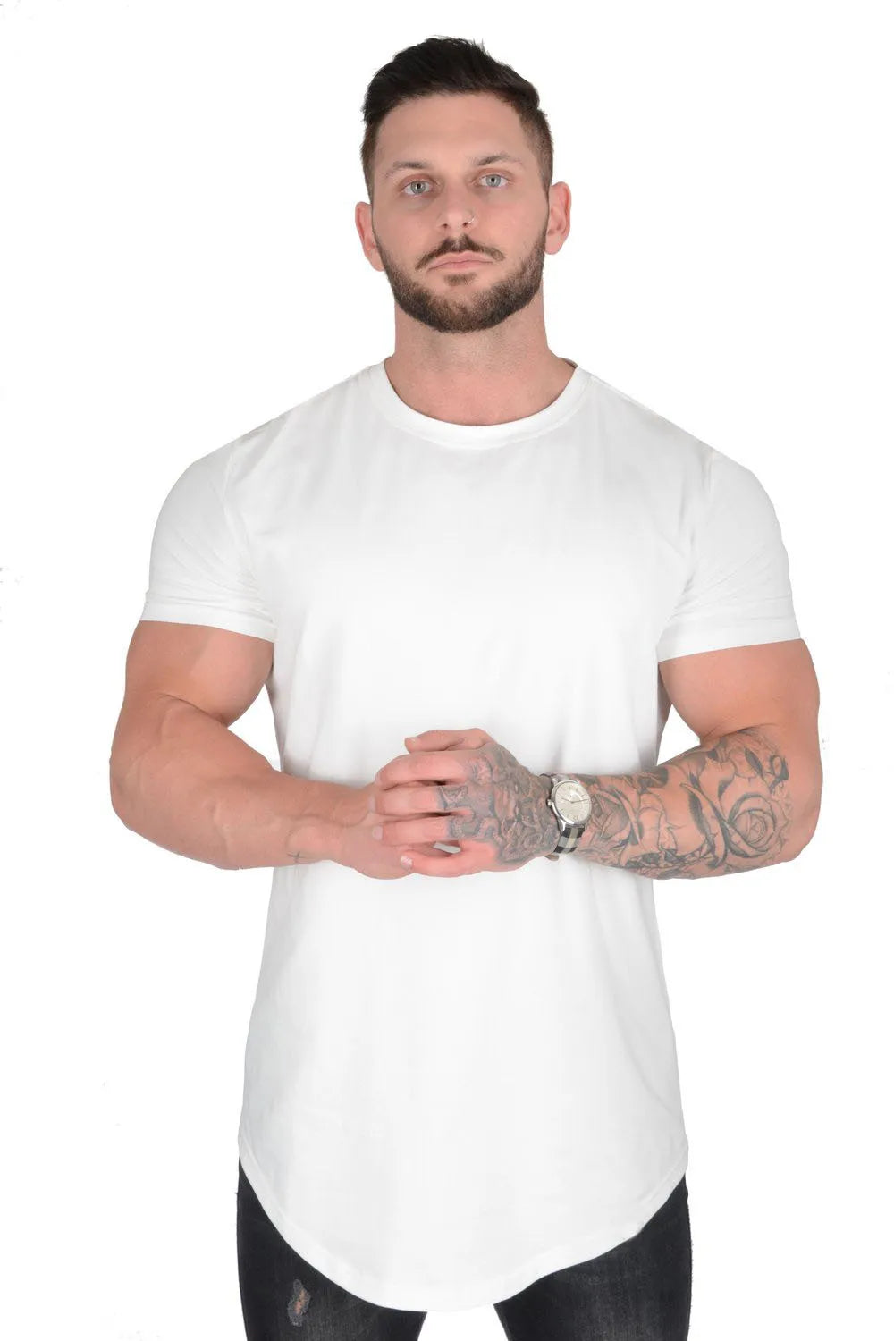 Muscle Fitness T-Shirt Summer Athleisure Gym Workout Tee for Men