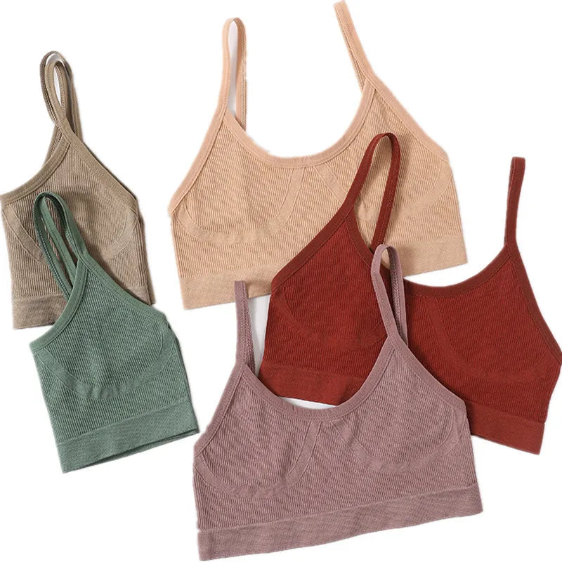 Women, Soft Sports Tube Bra, Sexy Lingerie, Low Back Crop Top