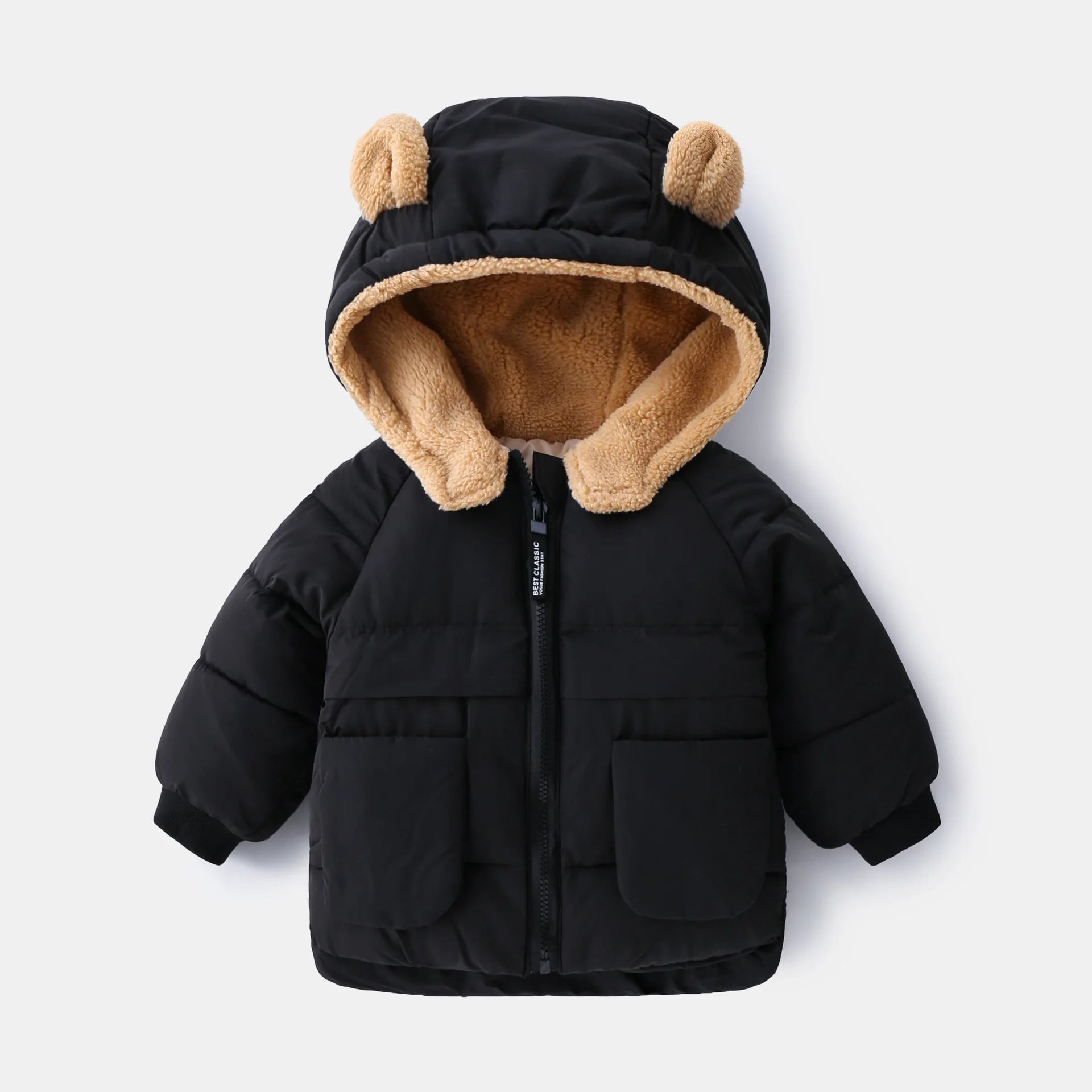 Autumn Winter Kids Parkas, Bear Ears Jacket for Boys and Girls (1-6 Years)