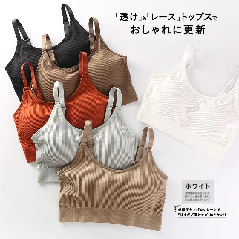 Seamless Full Cup Bralette, Wire-Free Sleep Bra, High-Quality Sports Tube Top