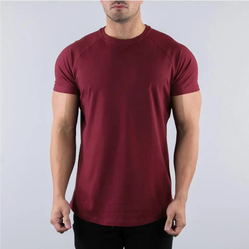 Muscle Fitness T-Shirt Summer Athleisure Gym Workout Tee for Men