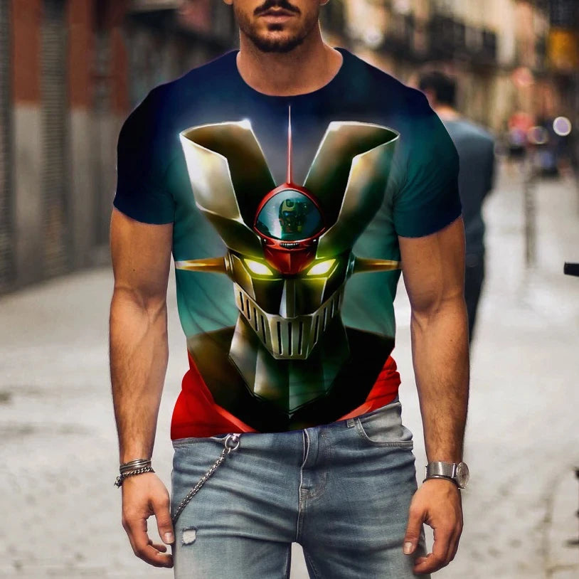 Hot Sale 3D Robot Print T-Shirt | Anime Streetwear Tee