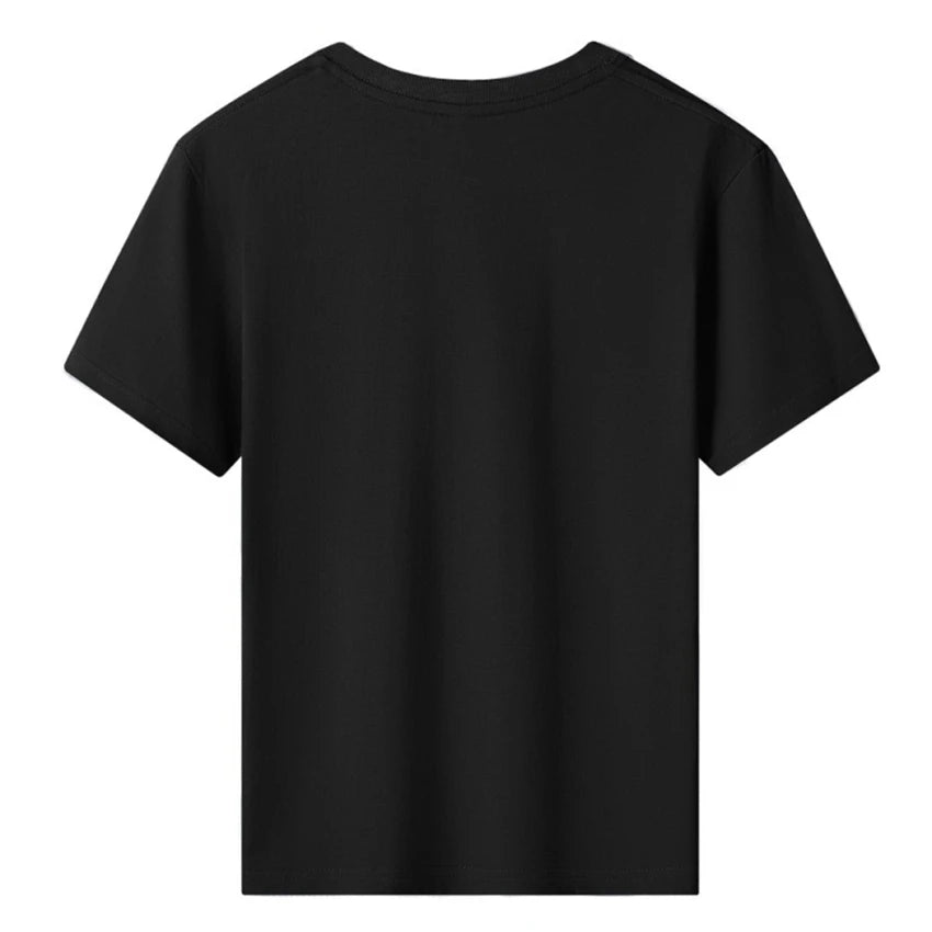 JD Letter Print Kids T-Shirt, Summer Cotton Short Sleeve Sports Top