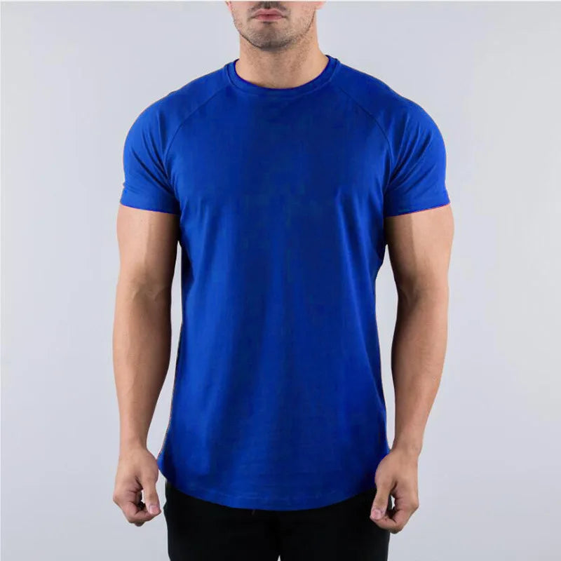 Muscle Fitness T-Shirt Summer Athleisure Gym Workout Tee for Men