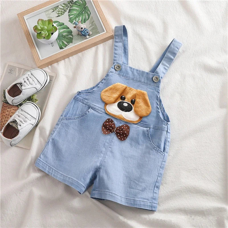 Summer Kids Denim Jumper Pants – Boys & Girls Overalls, Baby Playsuit
