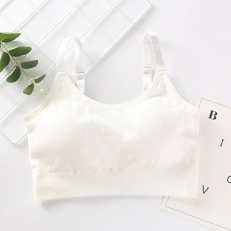 Seamless Full Cup Bralette, Wire-Free Sleep Bra, High-Quality Sports Tube Top