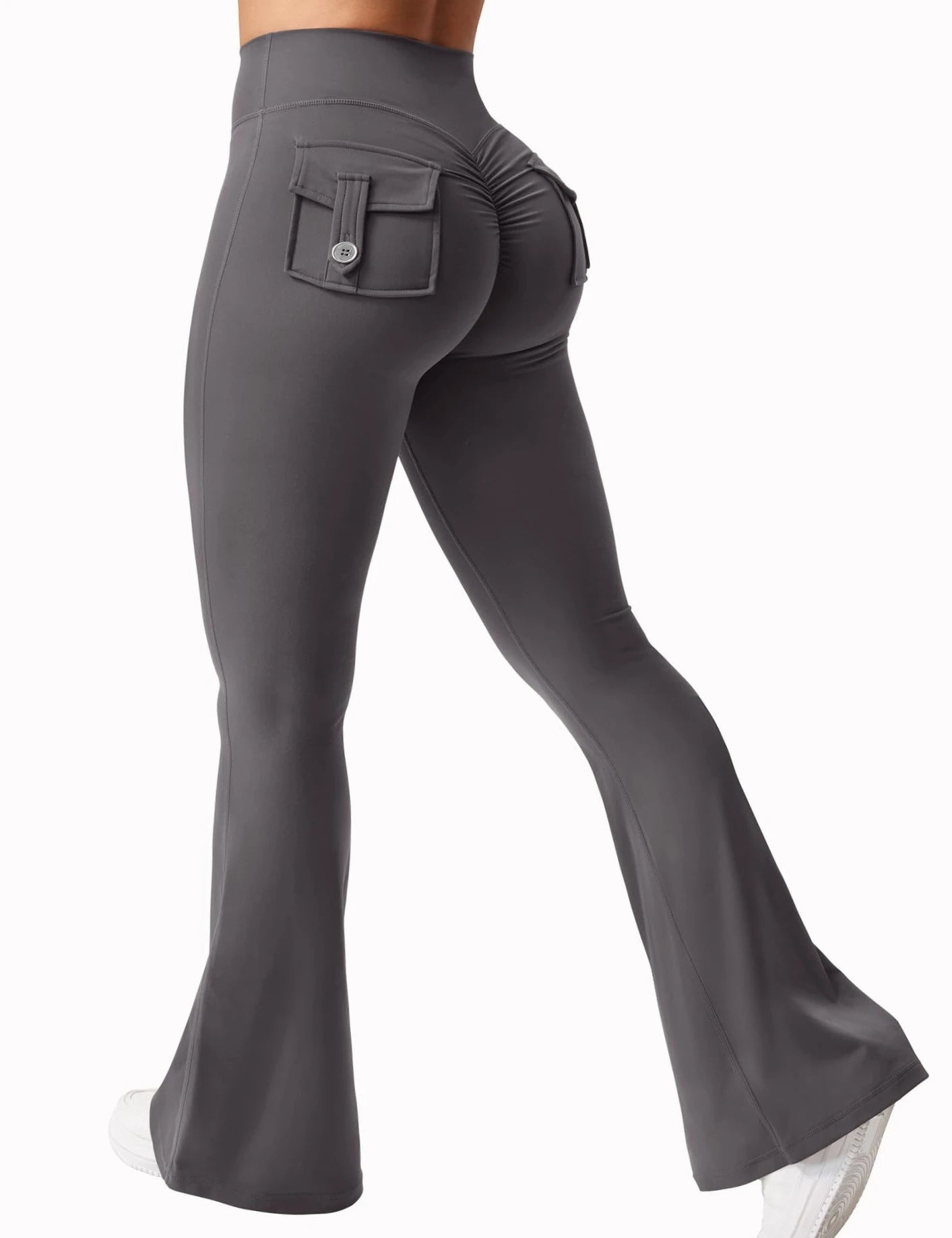 Women’s Wide Leg Yoga Leggings, High Stretch Compression Pants with Pockets