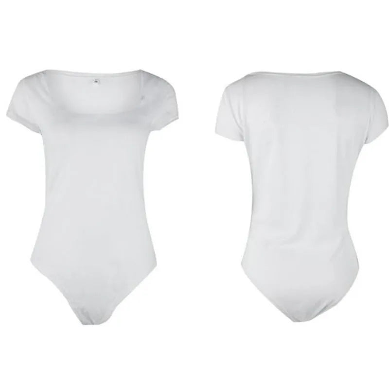 Punk Hip Hop One-Line Collar Bodysuit, Sexy Slim Fit Short Sleeve Jumpsuit
