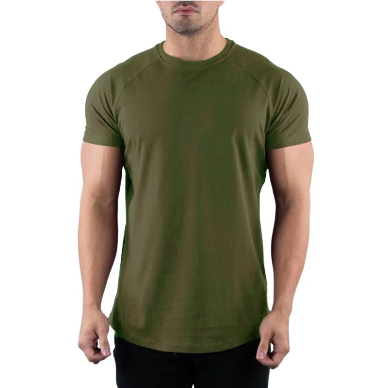 Muscle Fitness T-Shirt Summer Athleisure Gym Workout Tee for Men