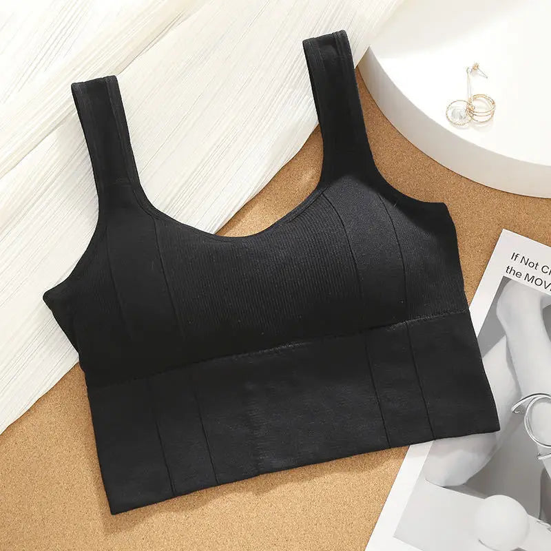 Breathable Anti-Sweat Sports Bra, Seamless Yoga Crop Top, Shockproof Push-Up Gym Workout Top