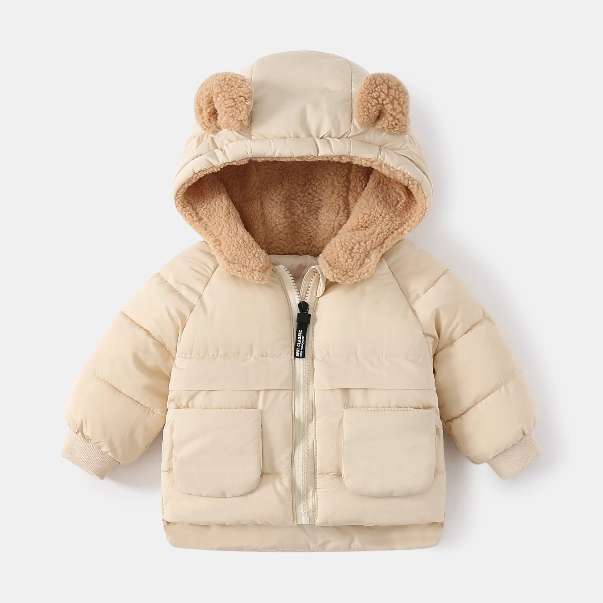 Autumn Winter Kids Parkas, Bear Ears Jacket for Boys and Girls (1-6 Years)