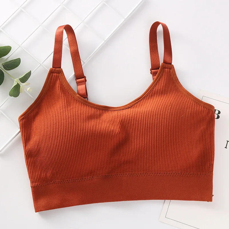 Seamless Full Cup Bralette, Wire-Free Sleep Bra, High-Quality Sports Tube Top