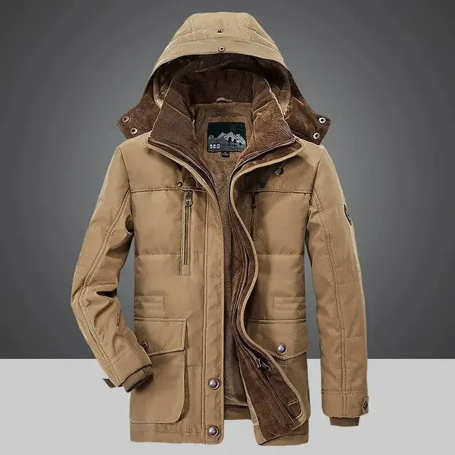 Winter Waterproof Jacket for Men Casual Parka Windbreaker Overcoat