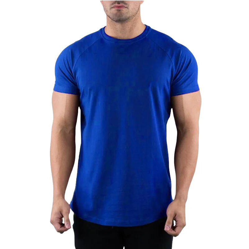 Muscle Fitness T-Shirt Summer Athleisure Gym Workout Tee for Men