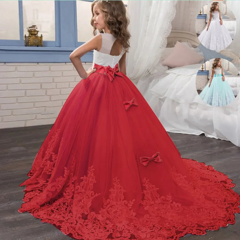 Red Christmas Dress for Girls, Formal Pageant Gown (Kids & Teens)