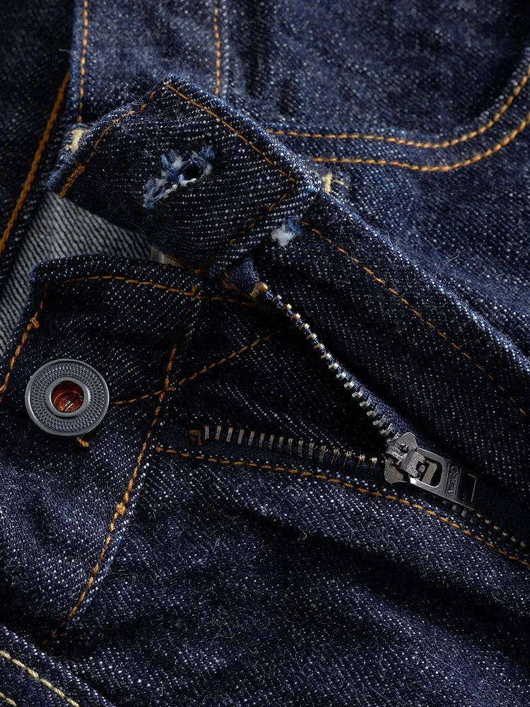 16oz Red Selvedge Denim Jeans Loose Straight Casual Pants