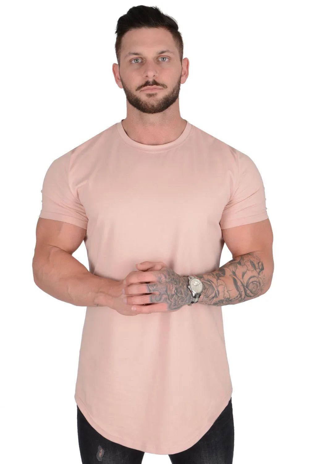 Muscle Fitness T-Shirt Summer Athleisure Gym Workout Tee for Men
