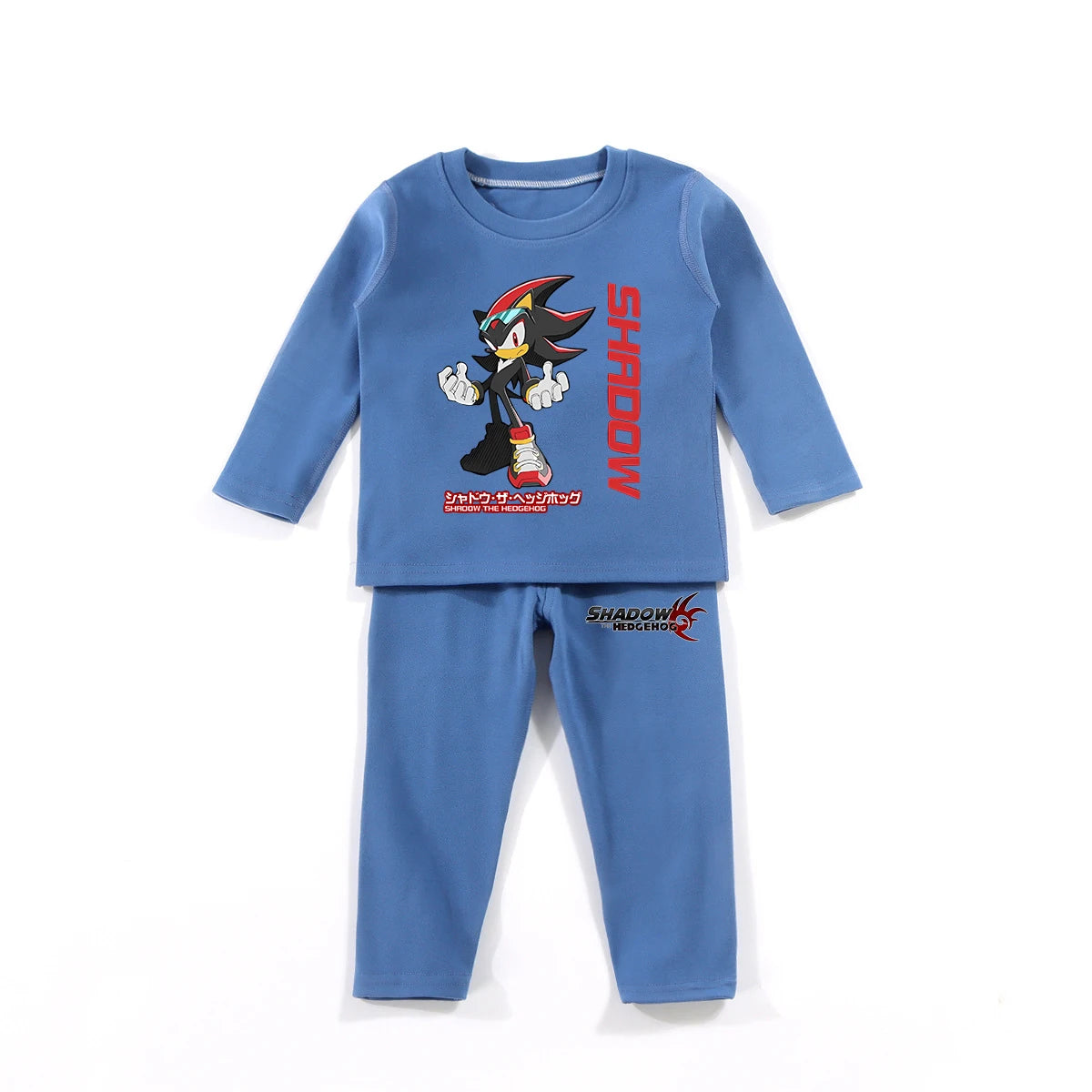 Kids Sonic Pajama Set, Shadow The Hedgehog Winter Sleepwear