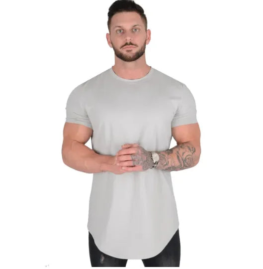 Muscle Fit Workout T-Shirt Summer Athleisure Gym Tee for Men