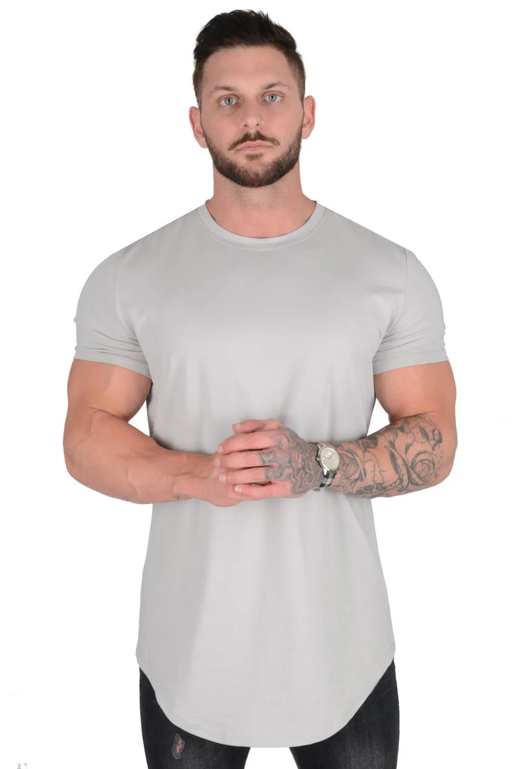 Muscle Fitness T-Shirt Summer Athleisure Gym Workout Tee for Men