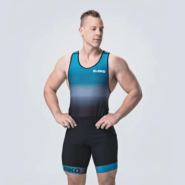 Men's Powerlift Wrestling Singlet Sport Fitness Bodysuit & Speedsuit