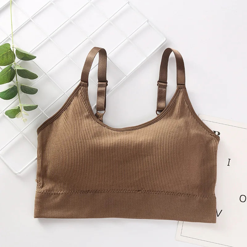 Seamless Full Cup Bralette, Wire-Free Sleep Bra, High-Quality Sports Tube Top