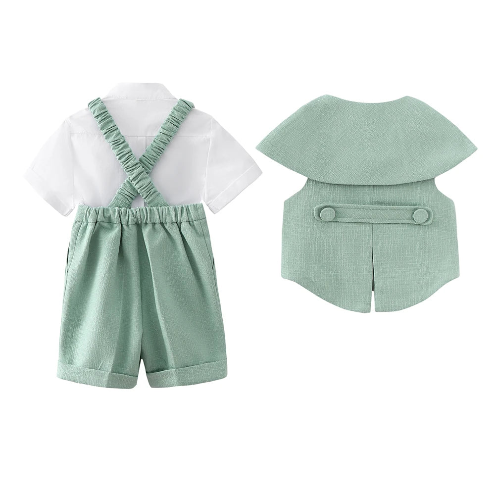 Spring Kids Gentleman Suit, Baby Boy & Girl Festival Birthday Party Clothing Set
