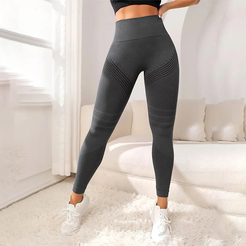 Women’s High Waist Seamless Fitness Leggings, Breathable Sportswear