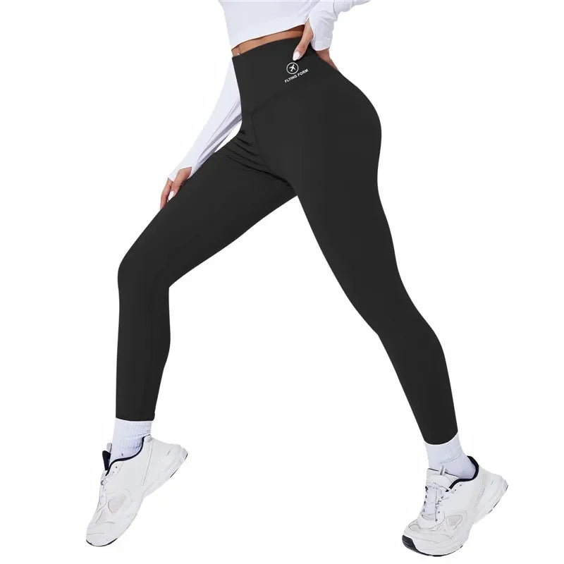High Waist Yoga Leggings, Thermal Butt Lifting Gym Pants