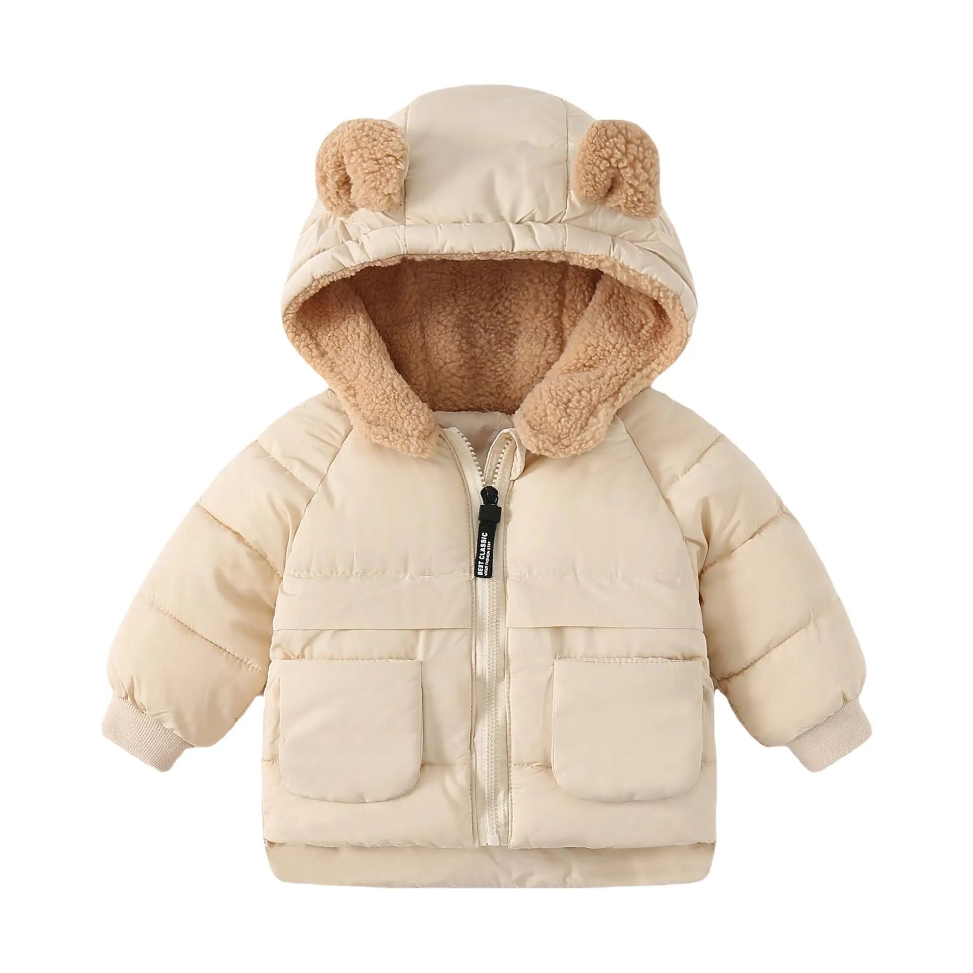 Autumn Winter Kids Parkas, Bear Ears Jacket for Boys and Girls (1-6 Years)