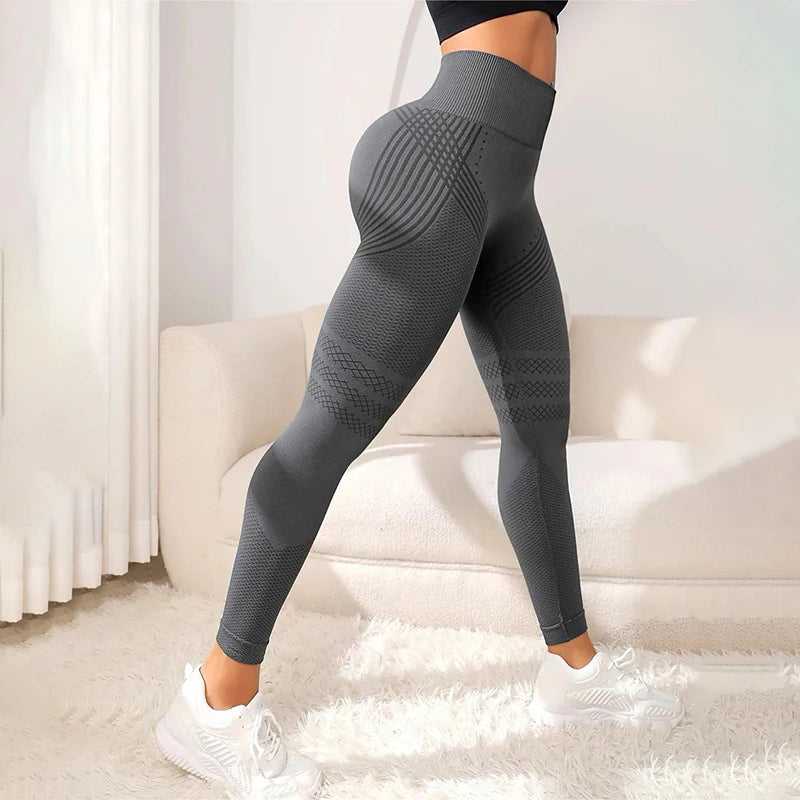 Women’s High Waist Seamless Fitness Leggings, Breathable Sportswear
